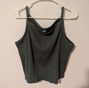 Old Navy Olive Green Rib-Knit High Neck Cami Tank Top Size XXL